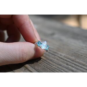 Moonstone and apatitie ring American made